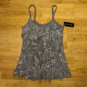 INC | Grey sparkly tank top